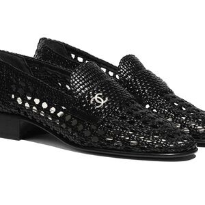 Chanel Black Loafers for Women size 38 1/2